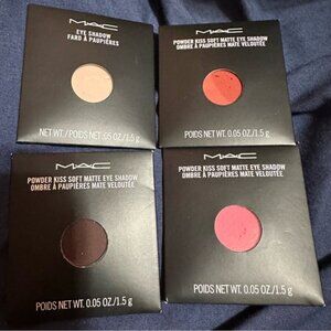 Bundle of four MAC Cosmetics Pro Palette Eye Shadow single pans